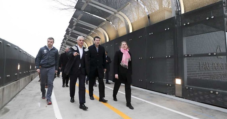 Mayor Emanuel Opens First Section of Navy Pier Flyover Project